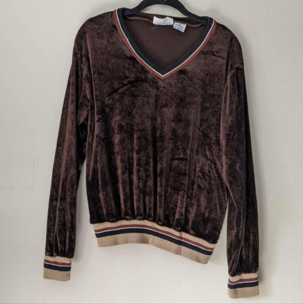 Queens way to fashion vintage brown velvet women's size medium
